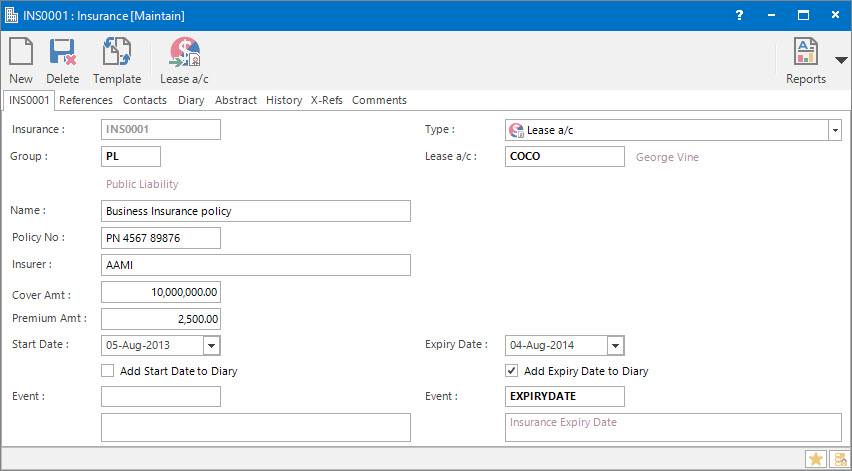 Insurance Data Recod Maintaining Insurance