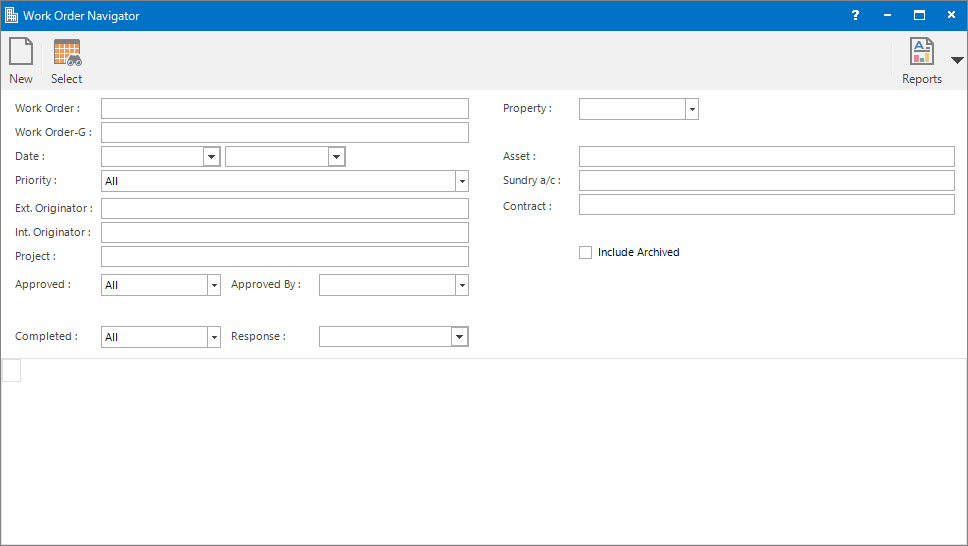 Searching for Work Orders using the Work Order Navigator